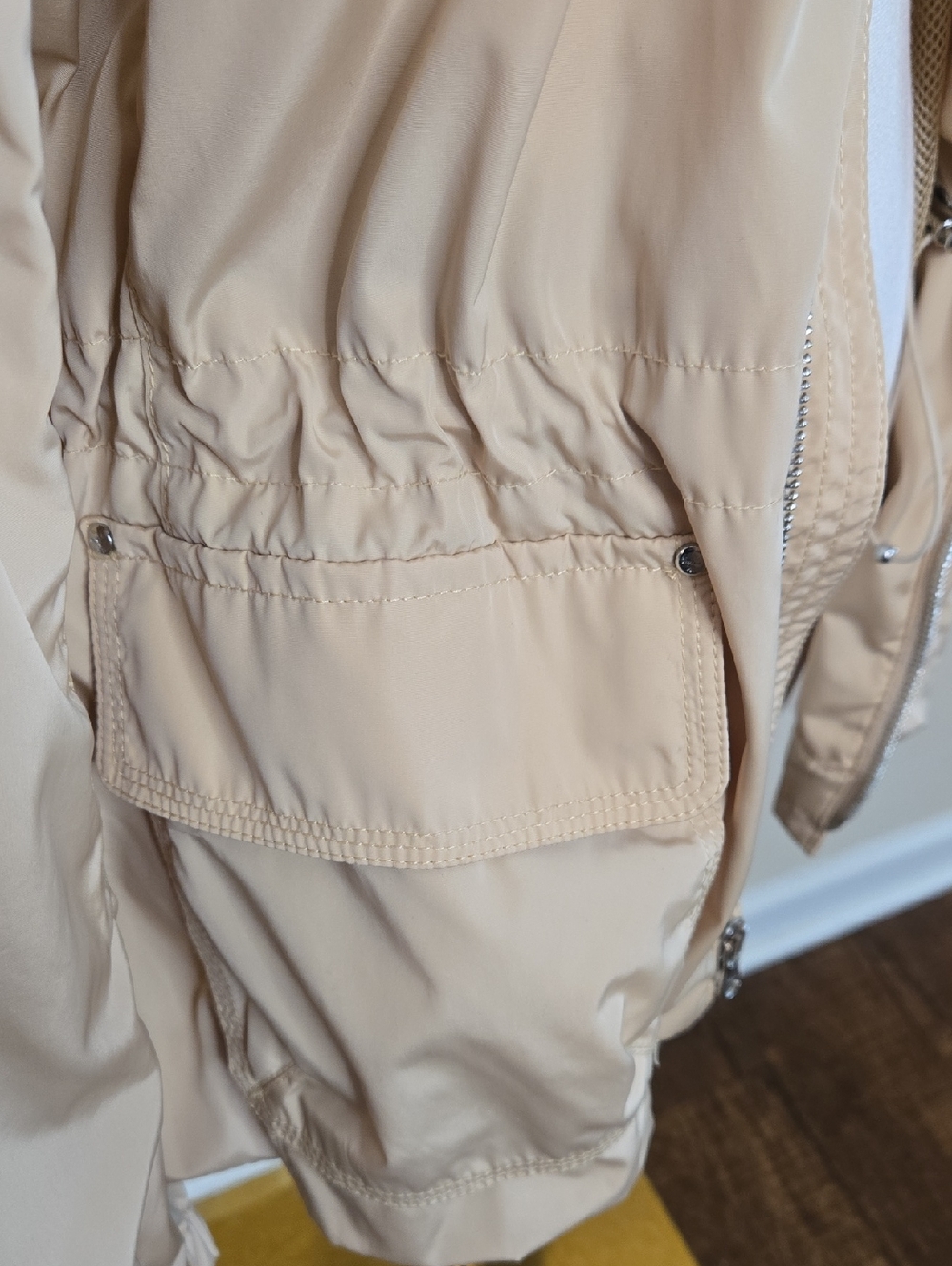 Ralph Lauren Golf Cream Windbreaker Adjustable Waist Preppy Sport M - Picture 5 of 7